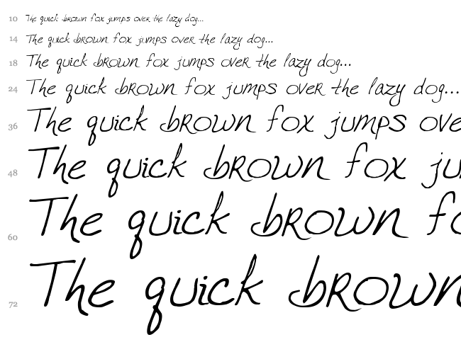 VTC Joelene Hand font waterfall